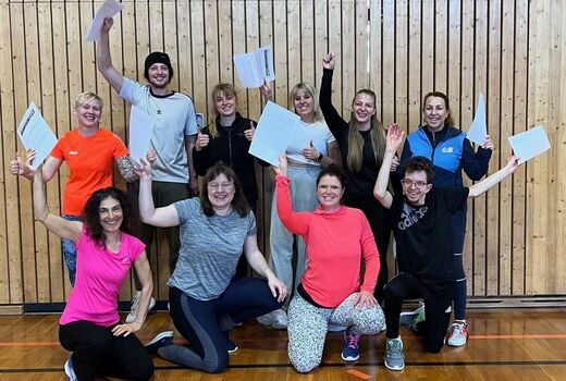 Gruppenbild mit den neuen Übungsleitern Rehabilitationssport für Menschen mit einer geistigen Behinderung
