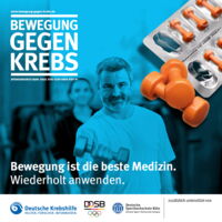 Plakat "BEwegung gegen Krebs"