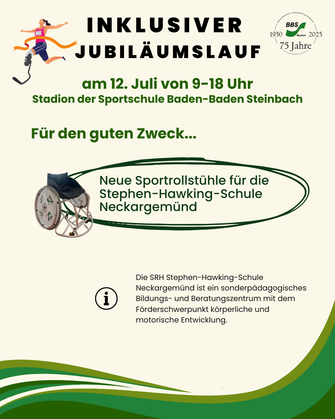 Plakat für den Spendenlauf